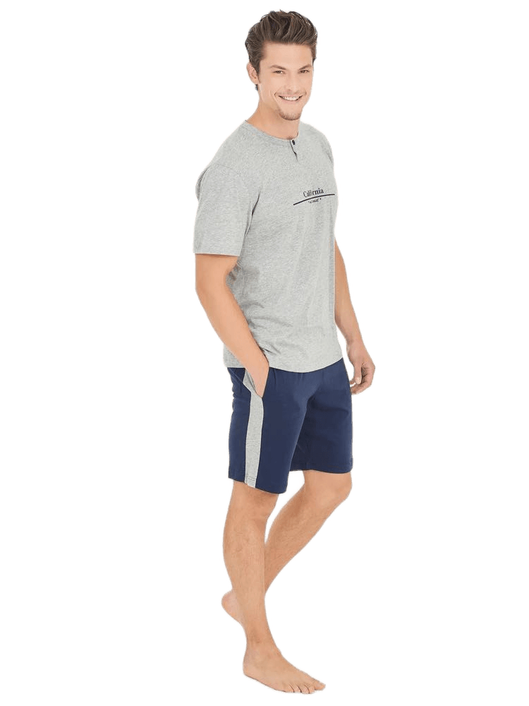 Ragno Pigiama da uomo 3 Pezzi Maniche Corte U466NT S32 - Passarelli Biancheria