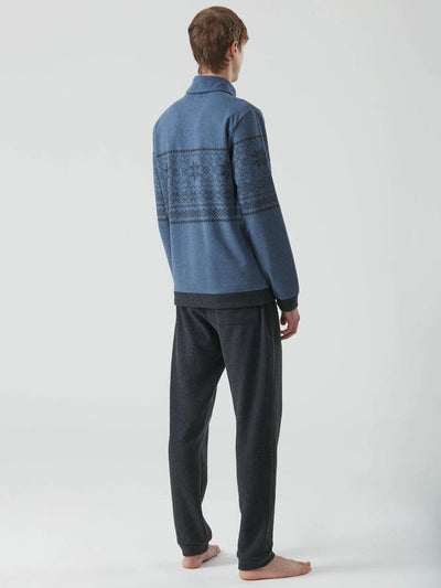 Ragno Pigiama Invernale da Uomo con Collo a Scialle U594NU S40 - Passarelli Biancheria