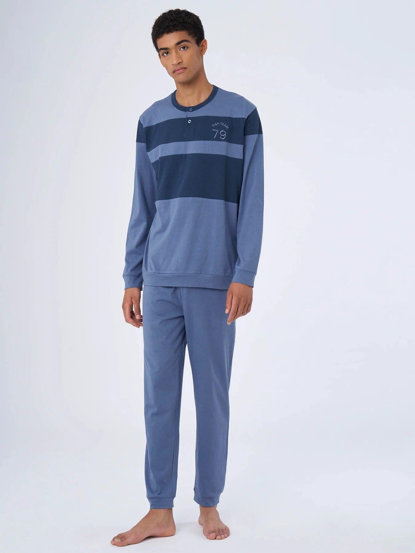 Ragno Pigiama Cotone Leggero da Uomo U649N1 S32 - Passarelli Biancheria