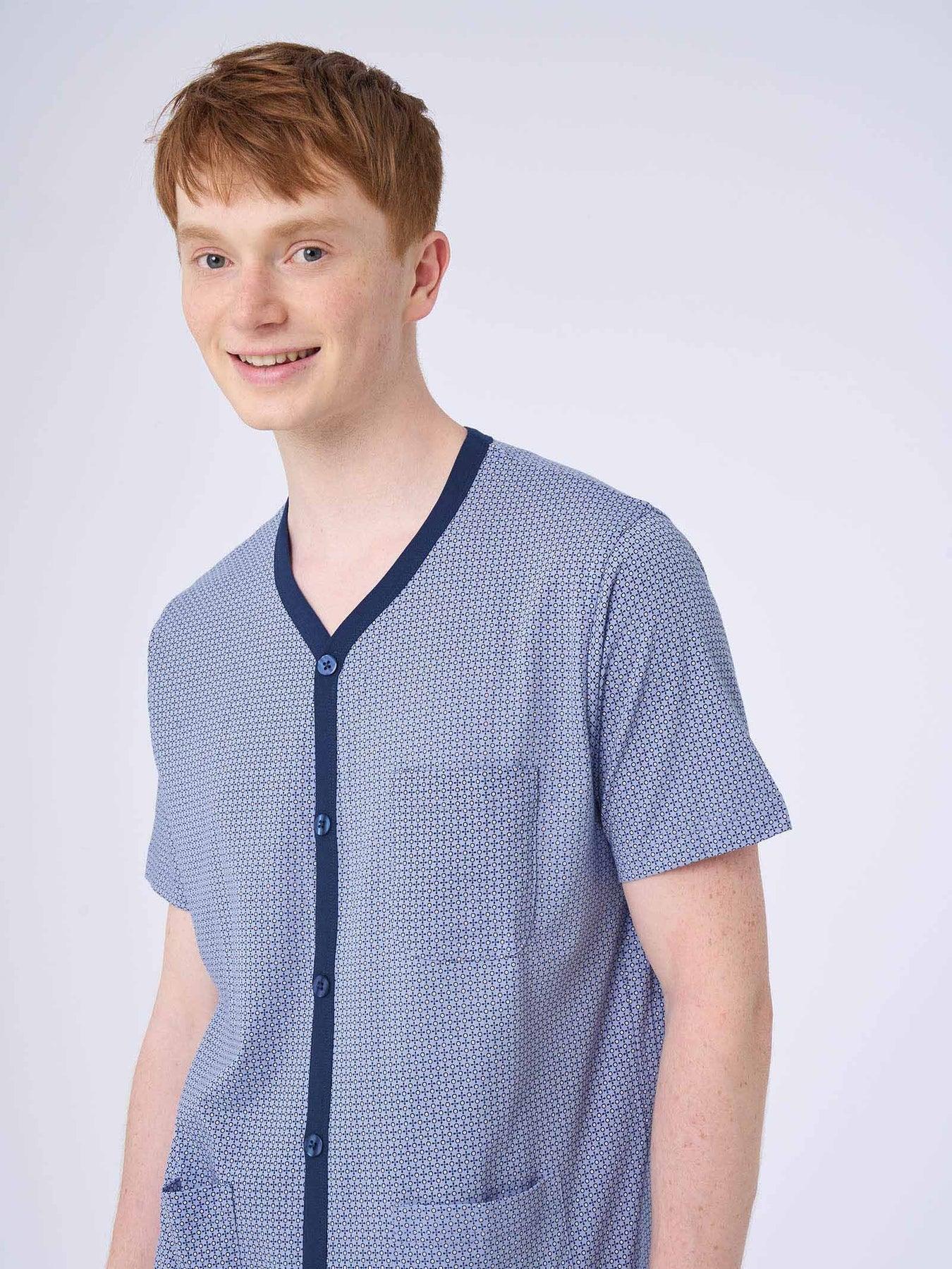 Ragno Pigiama Estivo Corto Aperto da Uomo U651NG S28 - Passarelli Biancheria