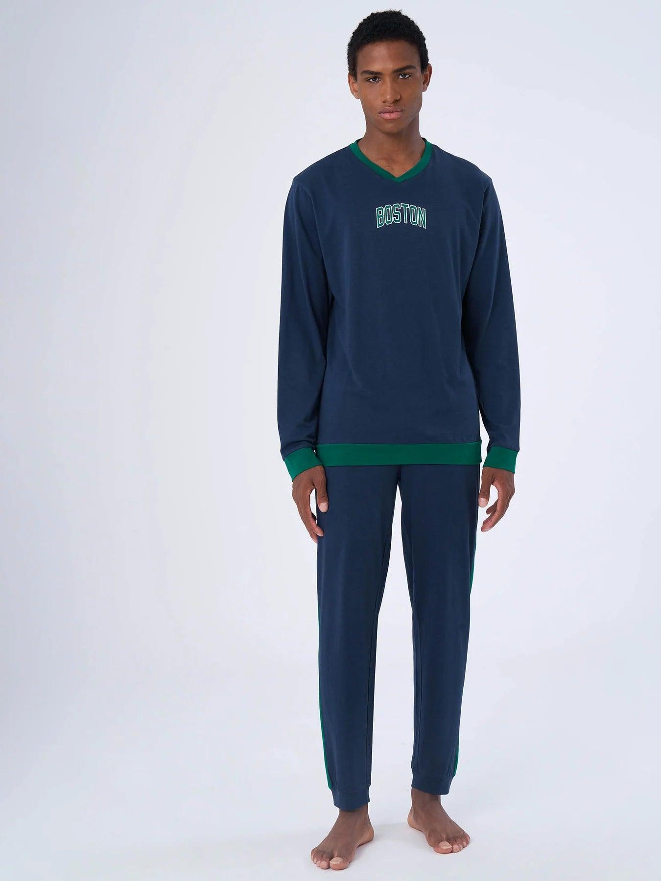 Ragno Pigiama Cotone Leggero da Uomo U653N2 S32 - Passarelli Biancheria