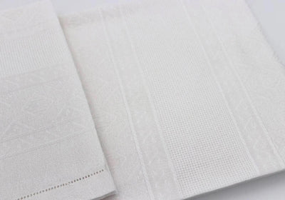 Vittoria Confezioni di 6 Ospiti in Puro Cotone colore Bianco D44 - Passarelli Biancheria