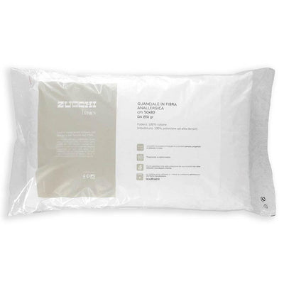 Zucchi Guanciale compatto alto Zucchi in fibra anallergica 850gr 50x80cm D14 - Passarelli Biancheria