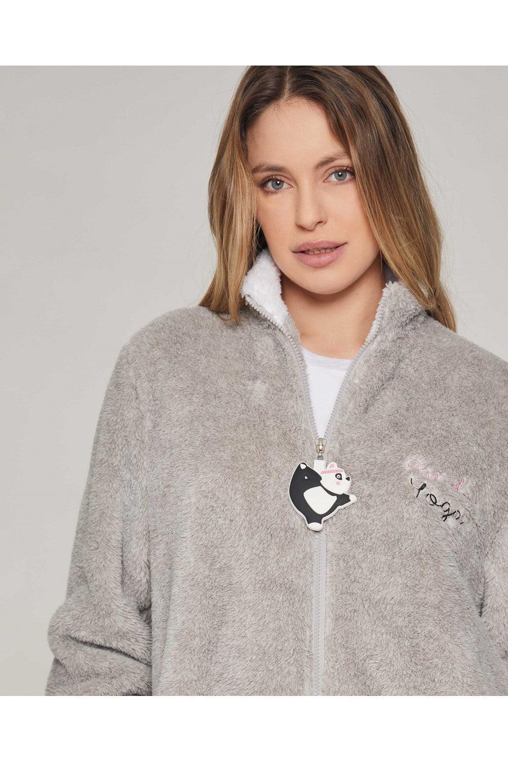 Admas Vestaglia Invernale da Donna in Coral Pile con Zip 57434 S25 - Passarelli Biancheria