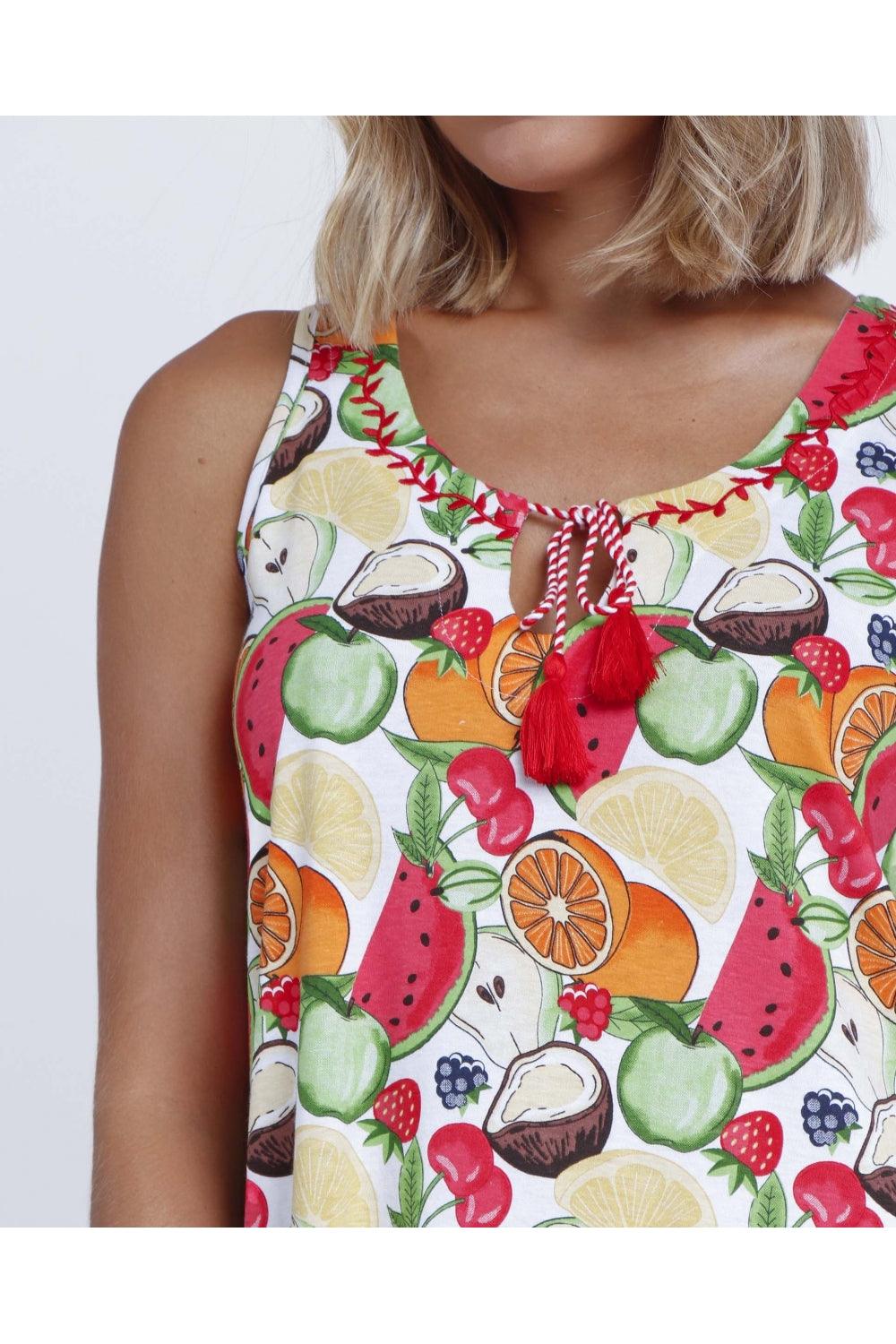 Admas Camicia da Notte per Donna a Spalline 61108 S23 - Passarelli Biancheria