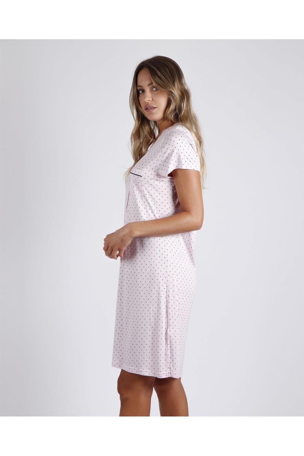 Admas Camicia da Notte Maniche Corte in Viscosa 51589 S30 - Passarelli Biancheria