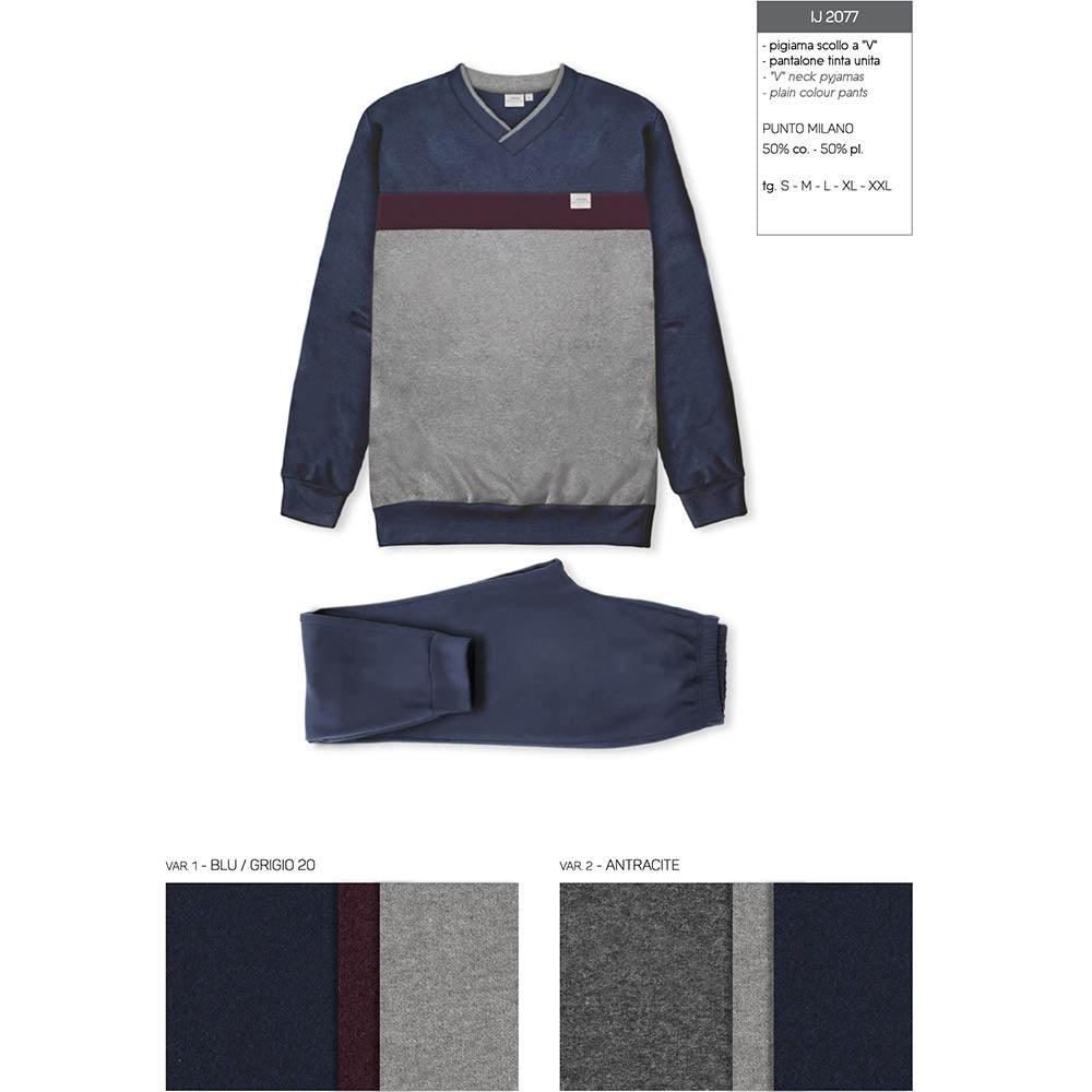 Jamas Pigiama da Uomo in Punto Milano IJ 2077 S52 - Passarelli Biancheria