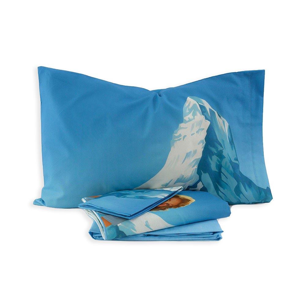 Bassetti Souvenir Completo Lenzuola Matrimoniale Città Cervinia S100 - Passarelli Biancheria