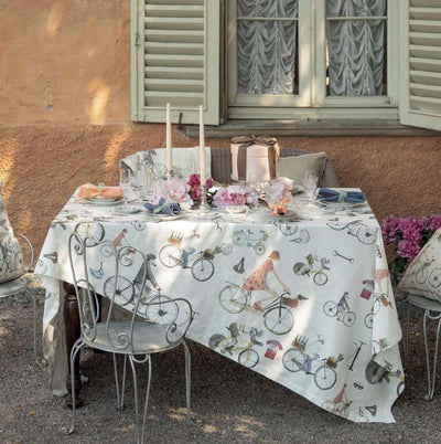 Toscana Telerie Tovaglia da Tavola in 100% Puro Cotone Bikers - Varie Dimensioni - Passarelli Biancheria