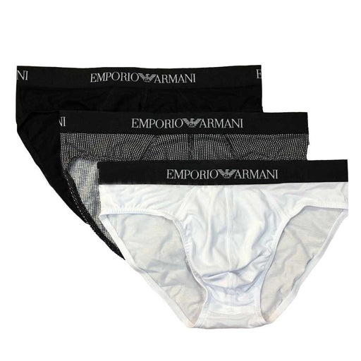 Emporio Armani Set 3 Slip Uomo Elastico Logo 9P722 S37 - Passarelli Biancheria