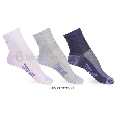 Everlast Set 3 Paia Calzini Donna in Cotone Elastivo EV301 S10 - Passarelli Biancheria
