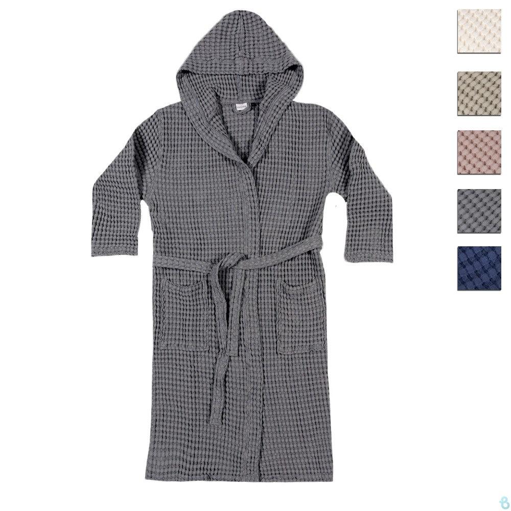 Fazzini Accappatoio con Cappuccio nido d'ape 100% Cotone Nettare S63 - Passarelli Biancheria