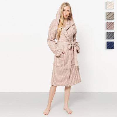 Fazzini Accappatoio con Cappuccio nido d'ape 100% Cotone Nettare S63 - Passarelli Biancheria