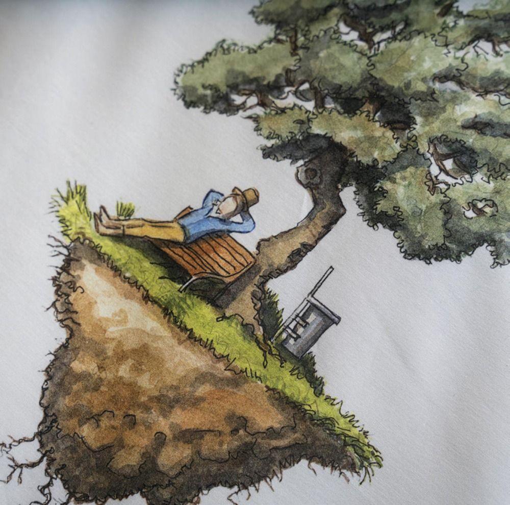 Tessitura Toscana Telerie Parure Copripiumino Flyby Paesaggi - Varie Dimensioni - Passarelli Biancheria