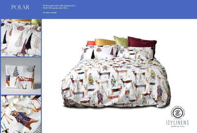 Tessitura Toscana Telerie Parure Copripiumino Polar Renne - Varie Dimensioni - Passarelli Biancheria