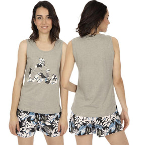 Lois Pigiama da Donna con Pantalone Corto e Maglia a Canottiera 54521 S20 - Passarelli Biancheria