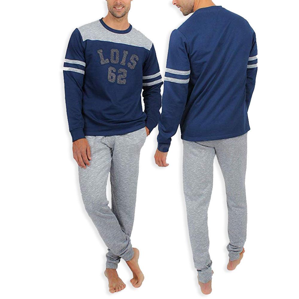 Lois Pigiama da Uomo invernale Cotone Felpa 54504 S34 - Passarelli Biancheria