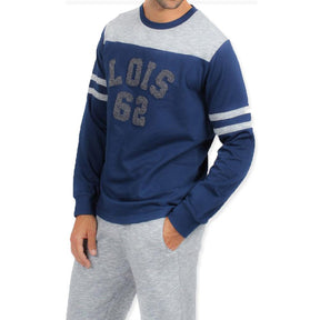 Lois Pigiama da Uomo invernale Cotone Felpa 54504 S34 - Passarelli Biancheria