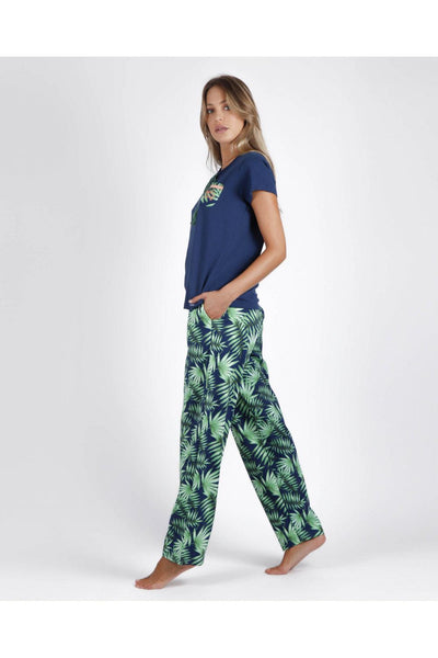 Admas Pigiama Estivo da Donna Maniche Corte e Pantalone Lungo 55918 S25 - Passarelli Biancheria