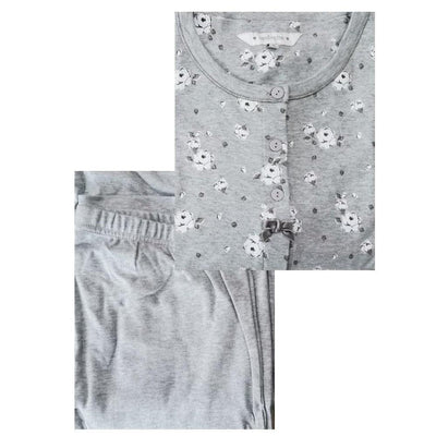 Noidinotte Pigiama da Donna in Caldo Cotone Aperto Avanti FA7139 S31 - Passarelli Biancheria