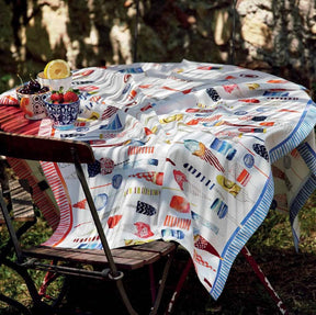 Tessitura Toscana Telerie Tovaglia da Tavola da 12 posti in 100% Puro Cotone Brivido - Passarelli Biancheria