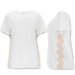 Oroblu Maglia T-shirt Maniche Corte da Donna in Cotone e Pizzo Peonia S60 - Passarelli Biancheria
