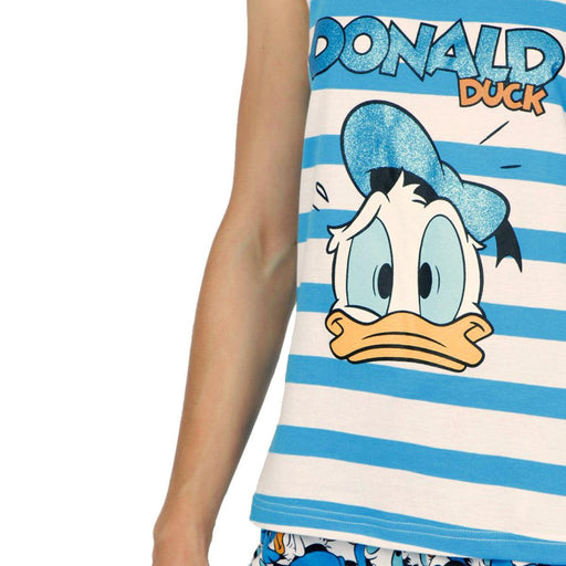 Donald Duck Paperino Pigiama da Donna a Canottiera con Pantalone Corto 54327 S21 - Passarelli Biancheria