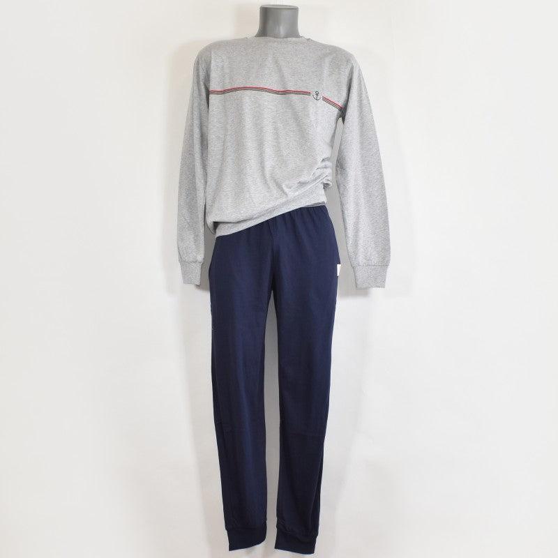 Jamas Pigiama Uomo Cotone Leggero Maniche Lunghe EJ2030 S40 - Passarelli Biancheria