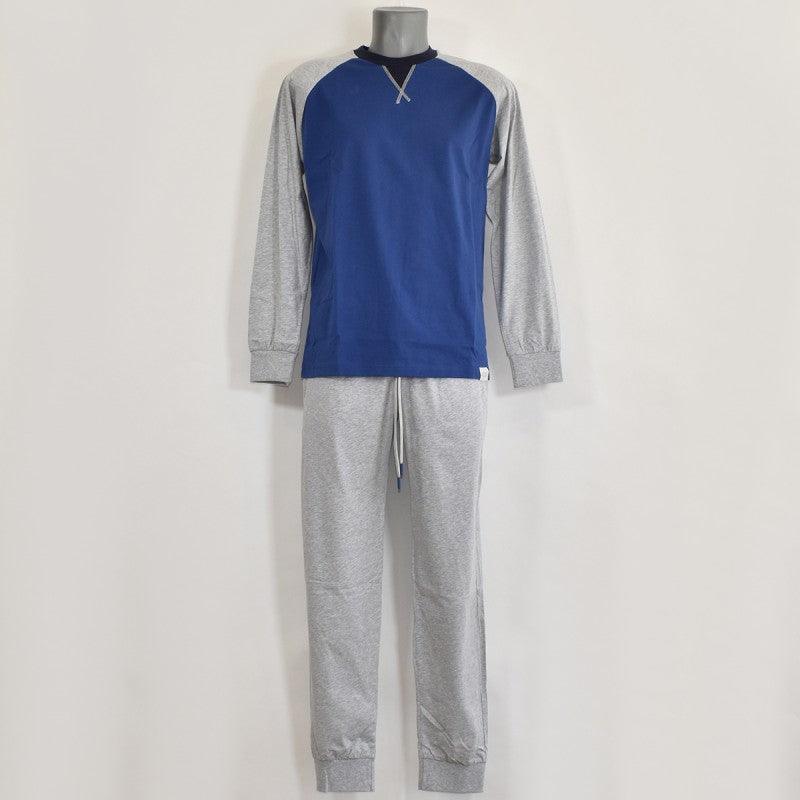 Jamas Pigiama Uomo Cotone Leggero Maniche Lunghe EJ2034 S40 - Passarelli Biancheria