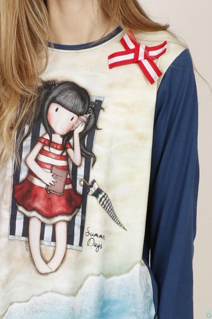 Santoro Pigiama da Donna Cotone Leggero 54479 S32 - Passarelli Biancheria