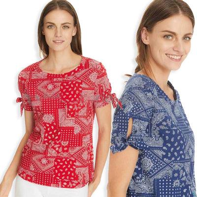 Ragno Maglietta Estiva da Donna Fantasia Maniche Corte in Cotone 71212M S26 - Passarelli Biancheria