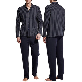 Ragno Pigiama da Uomo Invernale Aperto Avanti con Collo U291N7 S47 - Passarelli Biancheria