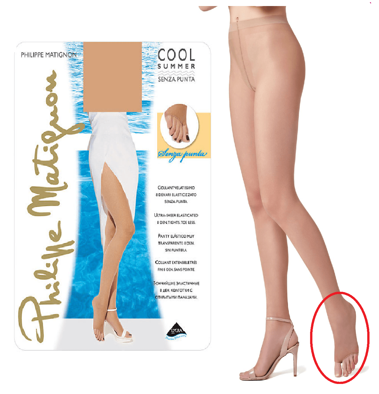 Philippe Matignon Collant Cool Summer 8 Senza Punta S65 - Passarelli Biancheria