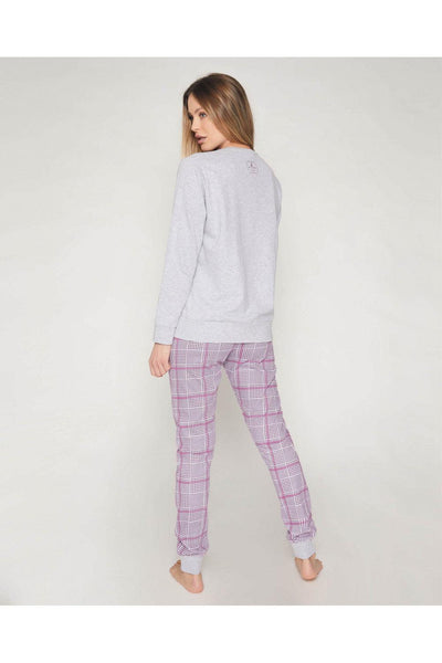 Santoro Corjuss Pigiama da Donna in Caldo Cotone Felpato 55529 S34 - Passarelli Biancheria