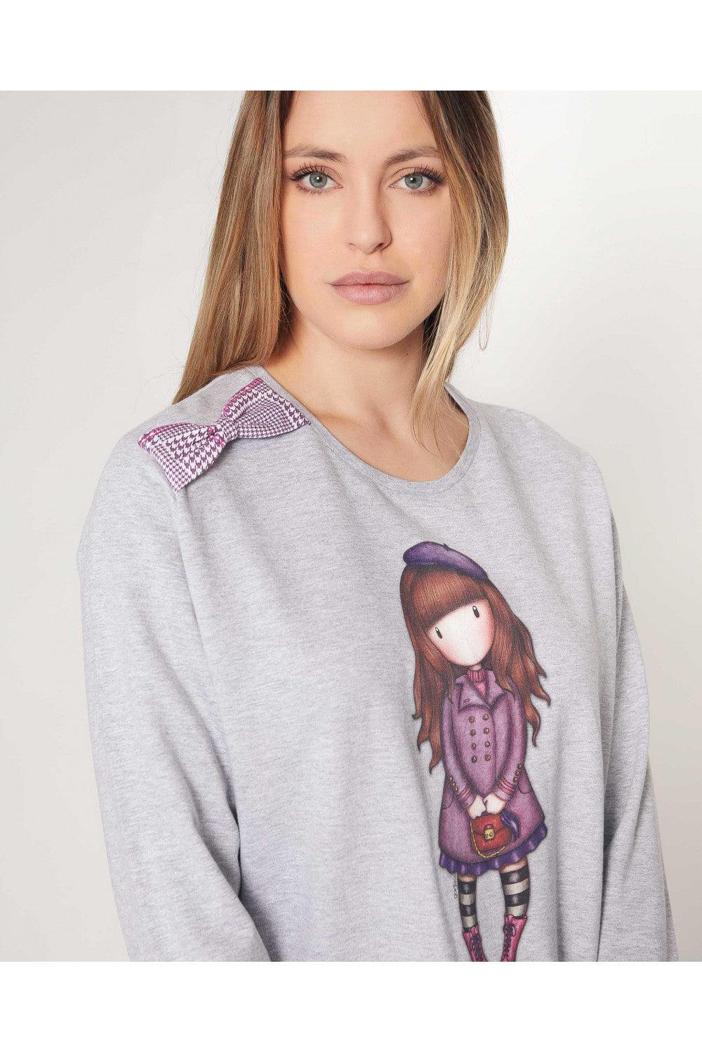 Santoro Corjuss Pigiama da Donna in Caldo Cotone Felpato 55529 S34 - Passarelli Biancheria