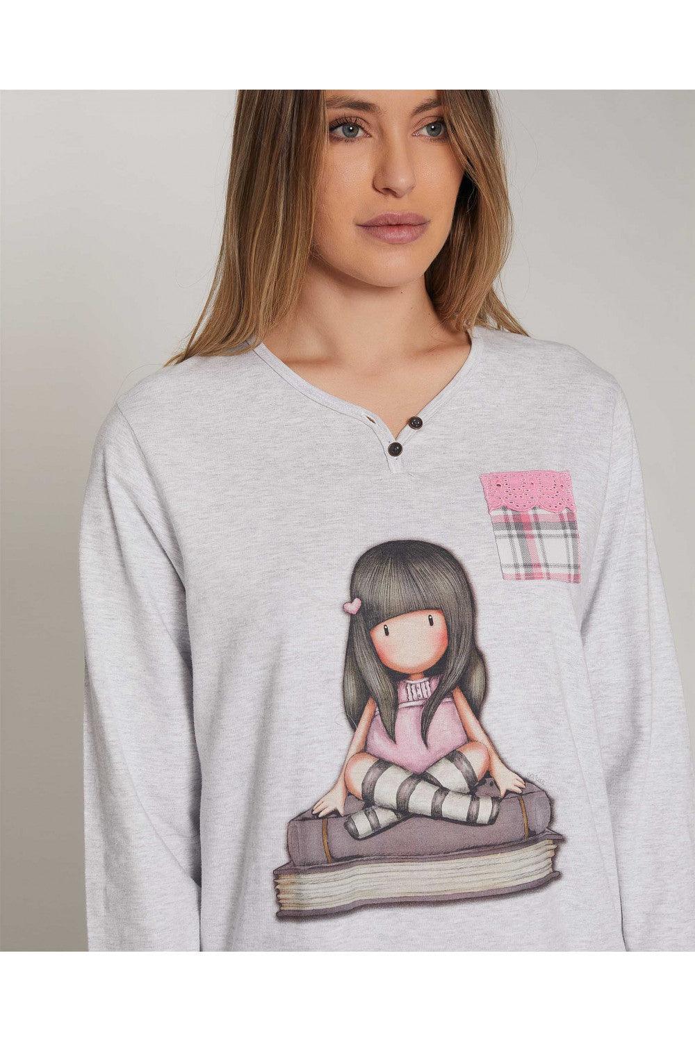 Santoro Corjuss Pigiama da Donna in Caldo Cotone 55527 S33 - Passarelli Biancheria