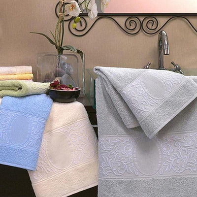 Daylight Set Asciugamani con Tela Aida 1+1 Spugna Alberta D90 - Passarelli Biancheria