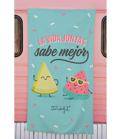 Mr Wonderful Telo Mare in Micro Spugna di Cotone - Vari Disegni S26 - Passarelli Biancheria