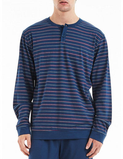 Ragno Pigiama da Uomo Cotone Leggero Maniche Lunghe U328N1 S23 - Passarelli Biancheria