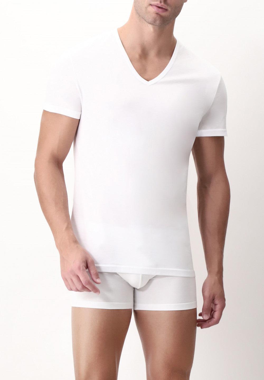 Perofil Maglia Intima da Uomo Scollo V Maniche Corte Filo Scozia VPRT00321 S29 - Passarelli Biancheria